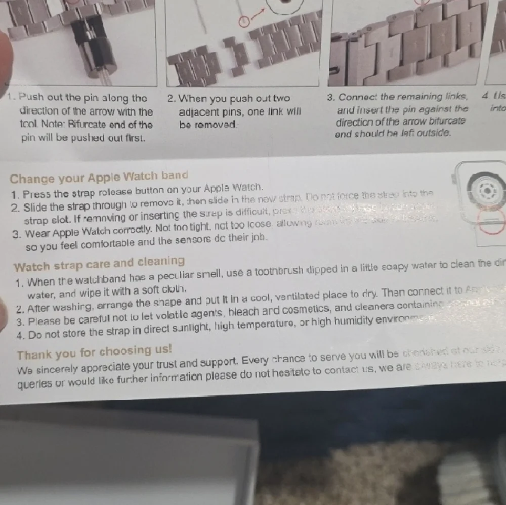 Silver Smartwatch Band